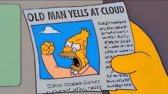 Old Man Yells at Cloud, The Simpsons